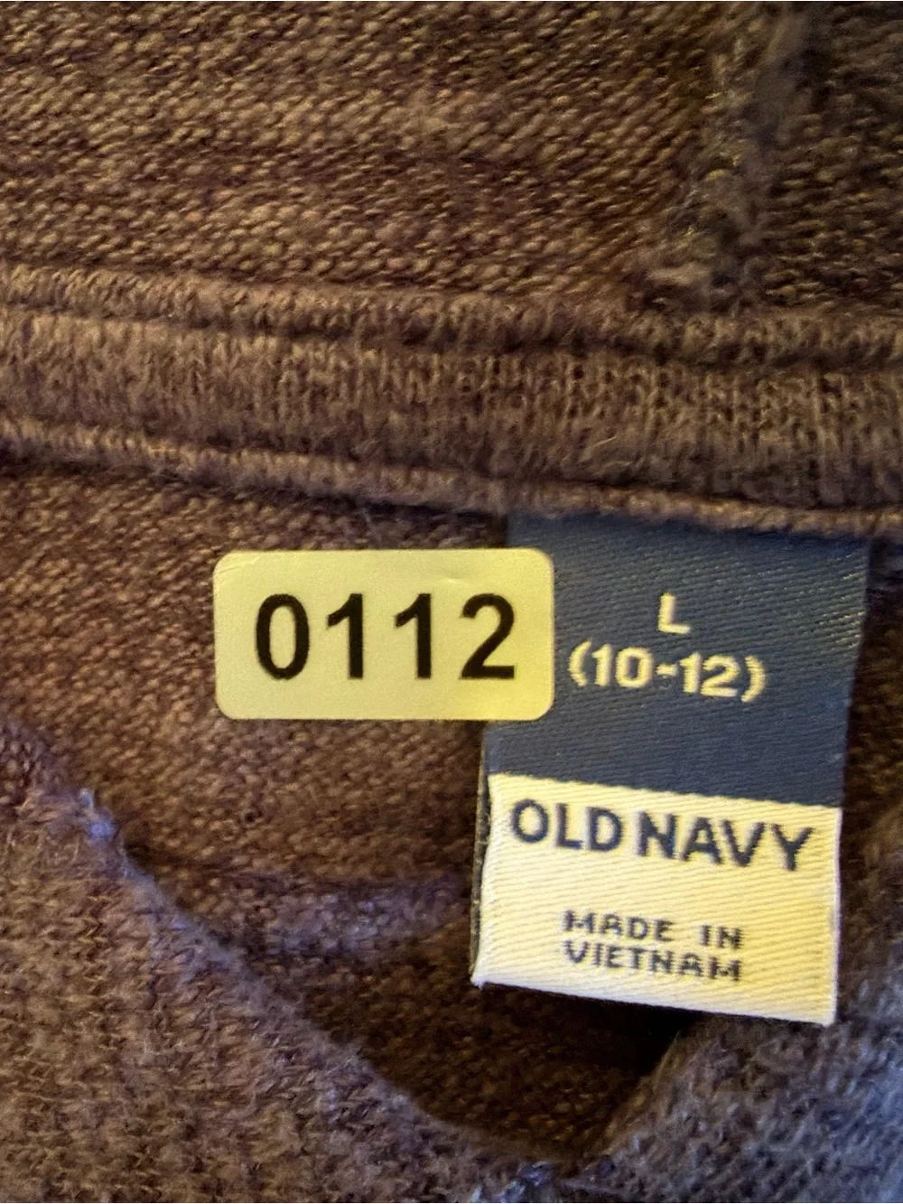 Old Navy Kids L 10–12 Heathered Gray Lavender Pullover Hoodie
